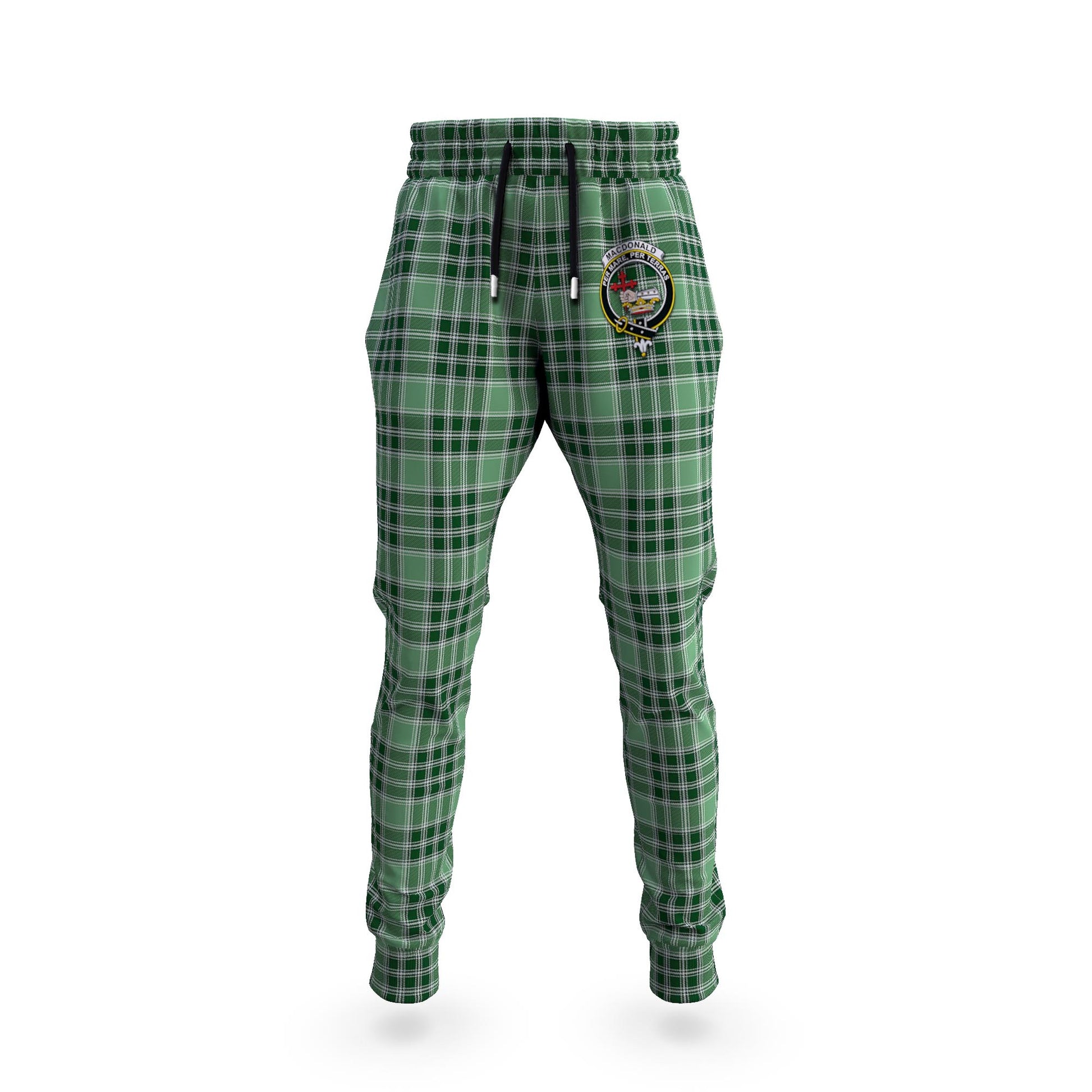 MacDonald Lord of the Isles Hunting Tartan Joggers Pants with Family Crest 5XL - Tartan Vibes Clothing