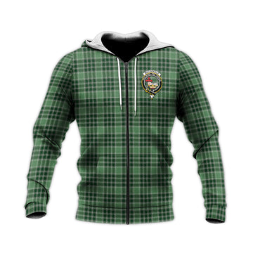 MacDonald Lord of the Isles Hunting Tartan Knitted Hoodie with Family Crest