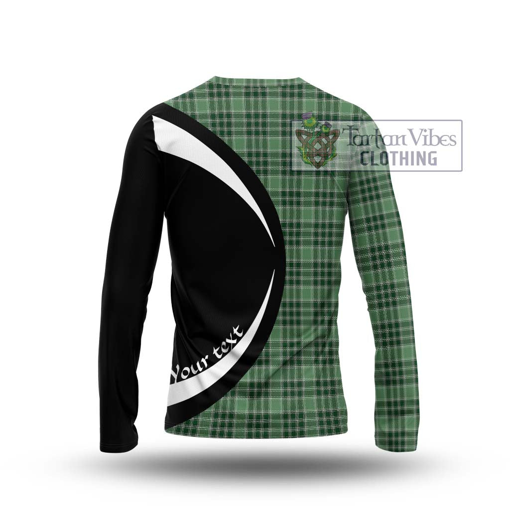 MacDonald Lord of the Isles Hunting Tartan Long Sleeve T-Shirt with Family Crest Circle Style - Tartan Vibes Clothing