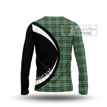 MacDonald Lord of the Isles Hunting Tartan Long Sleeve T-Shirt with Family Crest Circle Style