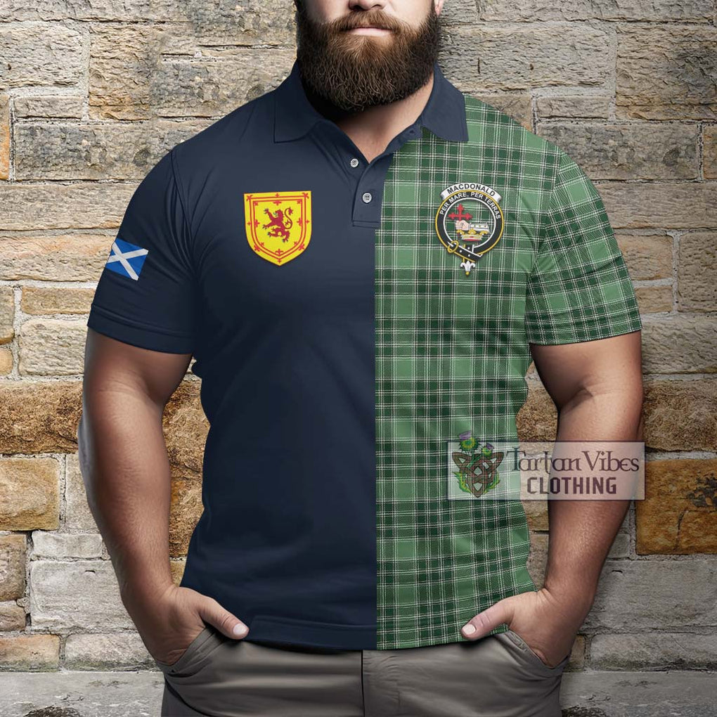 Tartan Vibes Clothing MacDonald Lord of the Isles Hunting Tartan Polo Shirt with Scottish Lion Royal Arm Half Style