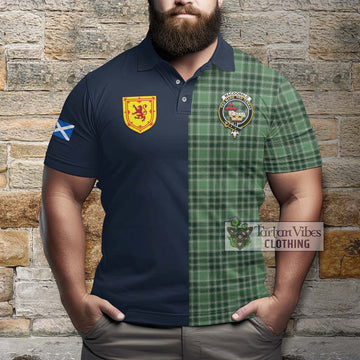 MacDonald Lord of the Isles Hunting Tartan Polo Shirt Alba with Scottish Lion Royal Arm Half Style