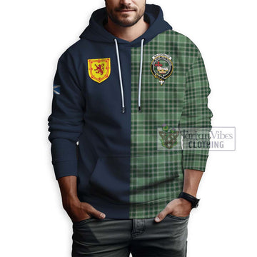 MacDonald Lord of the Isles Hunting Tartan Hoodie Alba with Scottish Lion Royal Arm Half Style