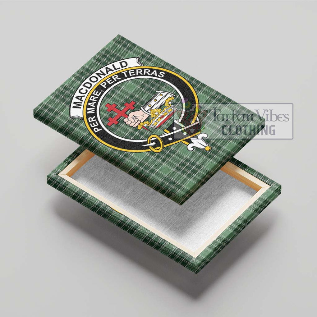 MacDonald Lord of the Isles Hunting Tartan Canvas Print Wall Art with Family Crest - Tartan Vibes Clothing