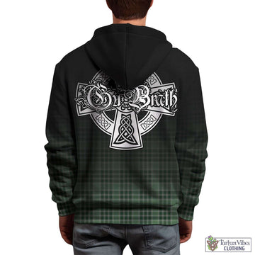 MacDonald Lord of the Isles Hunting Tartan Hoodie Featuring Alba Gu Brath Family Crest Celtic Inspired