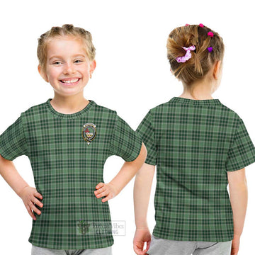 MacDonald Lord of the Isles Hunting Tartan Kid T-Shirt with Family Crest