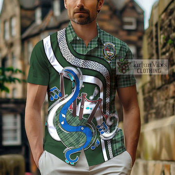 MacDonald Lord of the Isles Hunting Tartan Short Sleeve Button Shirt with Epic Bagpipe Style