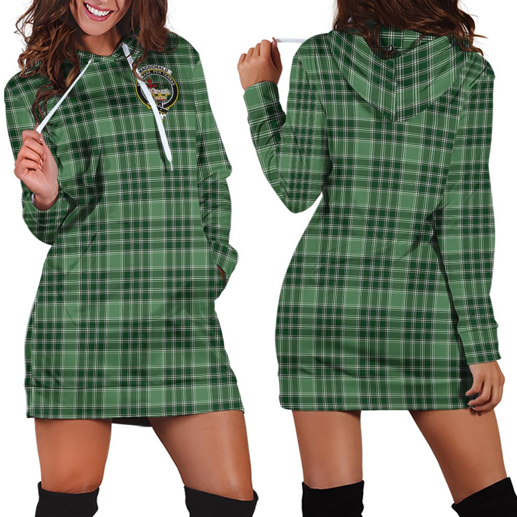 MacDonald Lord of the Isles Hunting Tartan Hoodie Dress with Family Crest - Tartan Vibes Clothing