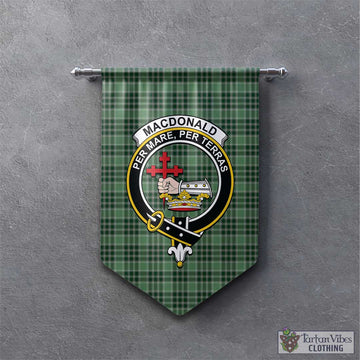 MacDonald Lord of the Isles Hunting Tartan Gonfalon, Tartan Banner with Family Crest