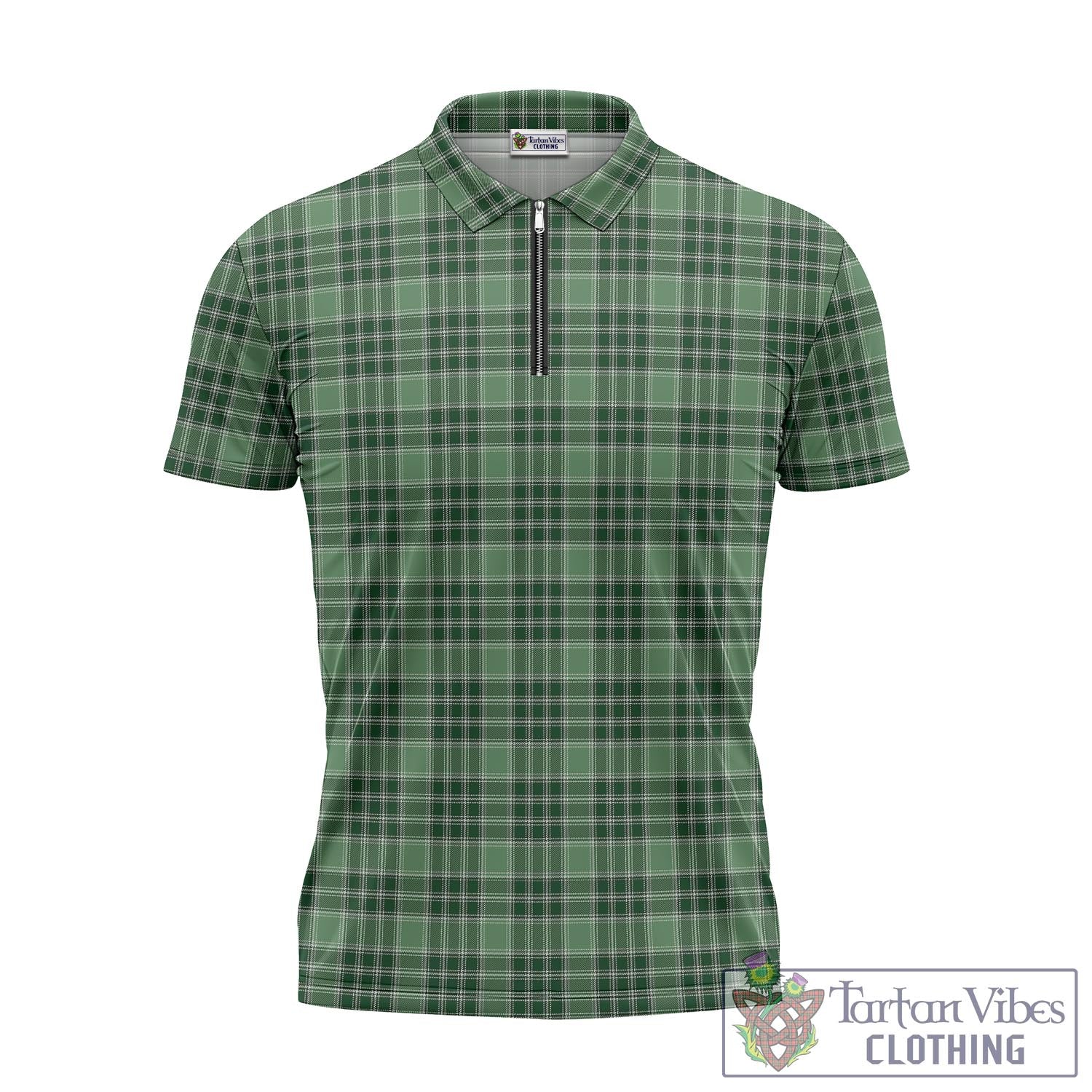 Tartan Vibes Clothing MacDonald Lord of the Isles Hunting Tartan Zipper Polo Shirt