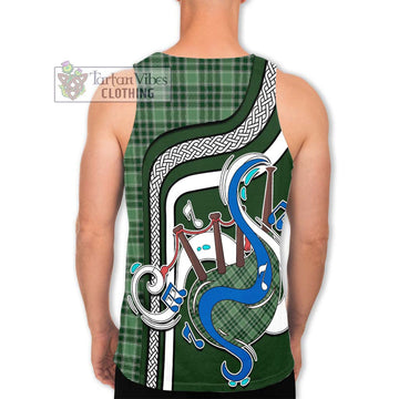 MacDonald Lord of the Isles Hunting Tartan Men's Tank Top with Epic Bagpipe Style