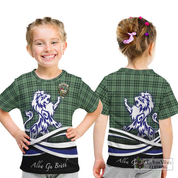 MacDonald Lord of the Isles Hunting Tartan Kid T-Shirt with Alba Gu Brath Regal Lion Emblem