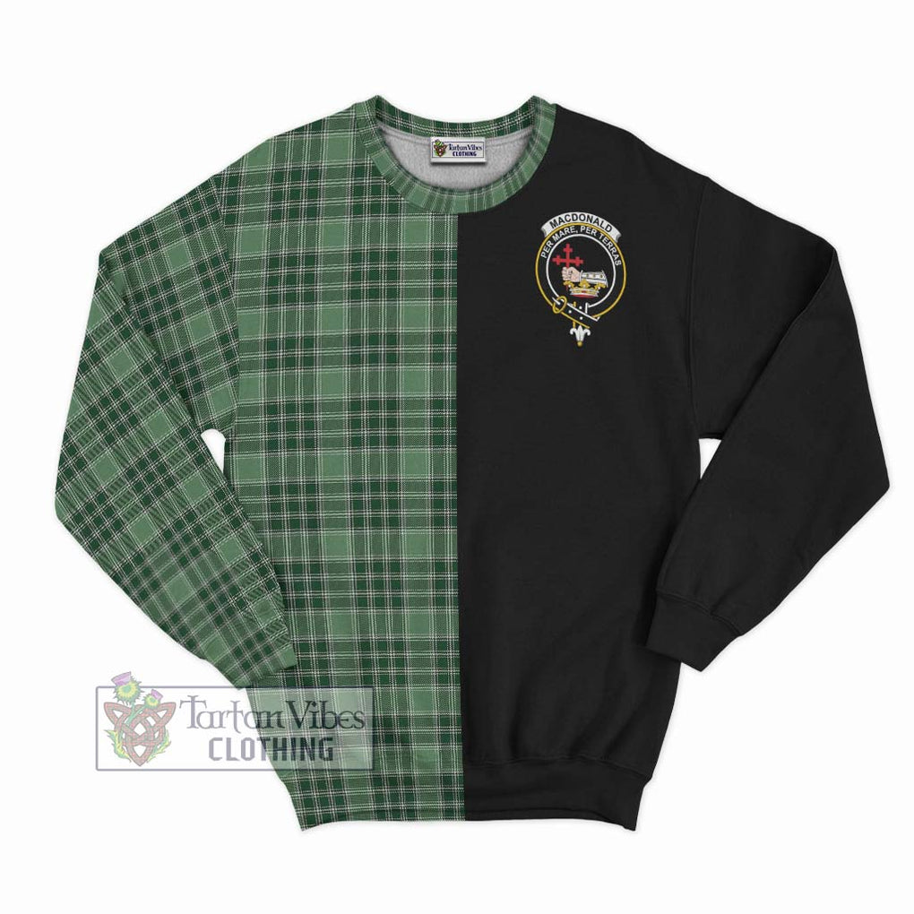 MacDonald Lord of the Isles Hunting Tartan Sweatshirt with Family Crest and Half Of Me Style - Tartanvibesclothing Shop