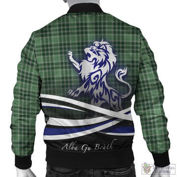 MacDonald Lord of the Isles Hunting Tartan Bomber Jacket with Alba Gu Brath Regal Lion Emblem