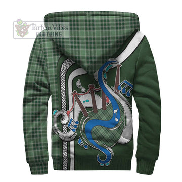 MacDonald Lord of the Isles Hunting Tartan Sherpa Hoodie with Epic Bagpipe Style