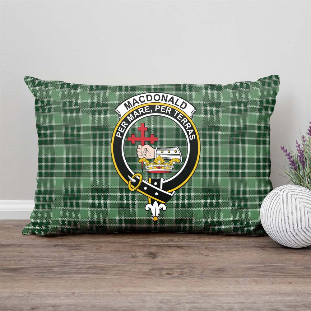 MacDonald Lord of the Isles Hunting Tartan Pillow Cover with Family Crest Rectangle Pillow Cover - Tartanvibesclothing