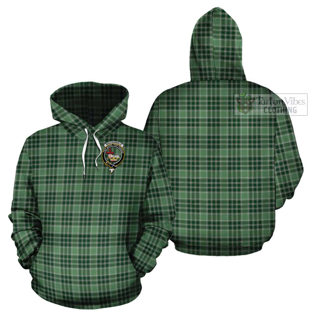 MacDonald Lord of the Isles Hunting Tartan Cotton Hoodie with Family Crest Pullover Hoodie - Tartan Vibes Clothing