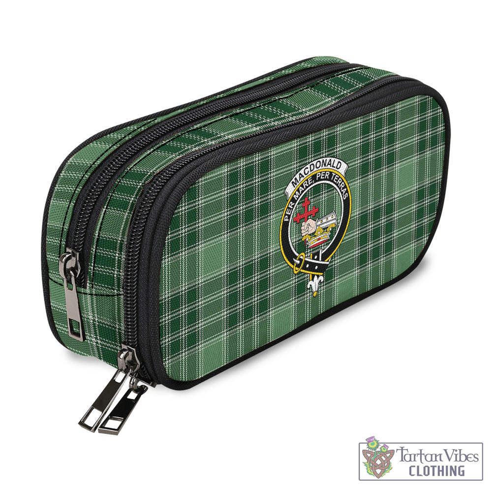 Tartan Vibes Clothing MacDonald Lord of the Isles Hunting Tartan Pen and Pencil Case with Family Crest