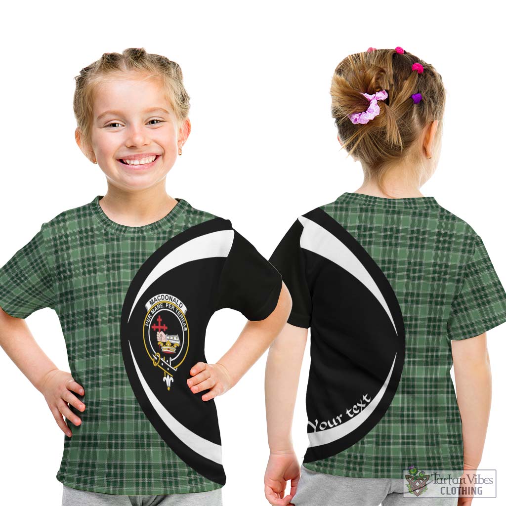 MacDonald Lord of the Isles Hunting Tartan Kid T-Shirt with Family Crest Circle Style - Tartan Vibes Clothing