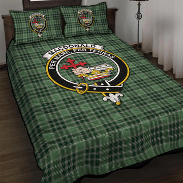 MacDonald Lord of the Isles Hunting Tartan Quilt Bed Set with Family Crest