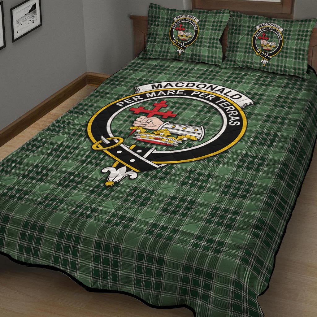 MacDonald Lord of the Isles Hunting Tartan Quilt Bed Set with Family Crest - Tartan Vibes Clothing