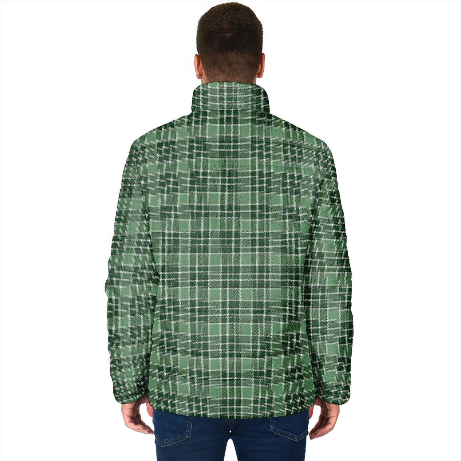 MacDonald Lord of the Isles Hunting Tartan Padded Jacket with Family Crest - Tartan Vibes Clothing