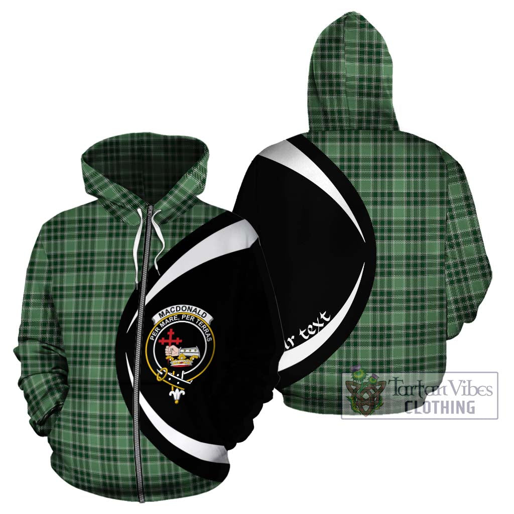 Tartan Vibes Clothing MacDonald Lord of the Isles Hunting Tartan Hoodie with Family Crest Circle Style