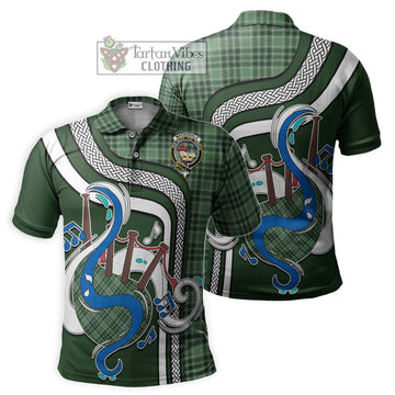 MacDonald Lord of the Isles Hunting Tartan Polo Shirt with Epic Bagpipe Style