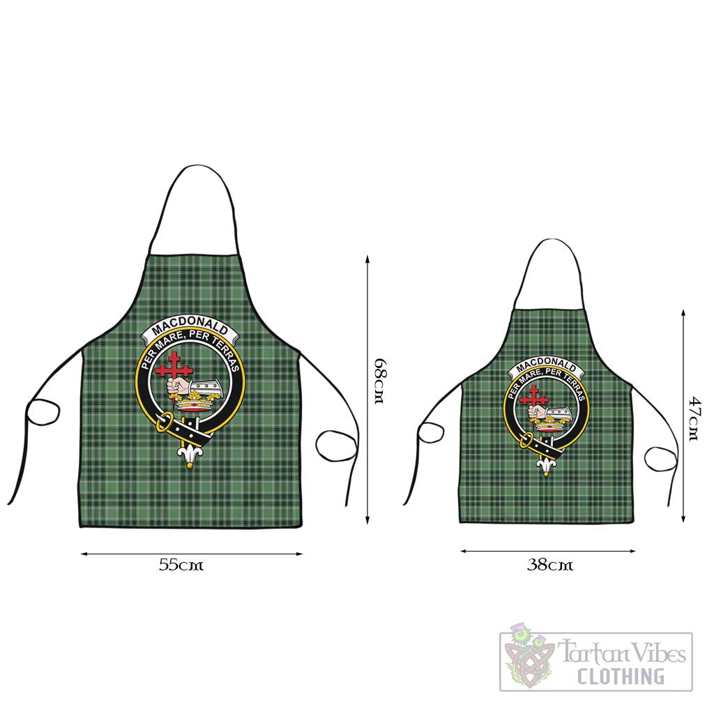 MacDonald Lord of the Isles Hunting Tartan Apron with Family Crest Black L 55x68 cm - Tartan Vibes Clothing