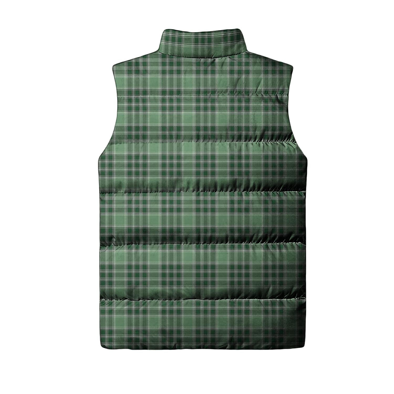 MacDonald Lord of the Isles Hunting Tartan Sleeveless Puffer Jacket with Family Crest - Tartanvibesclothing