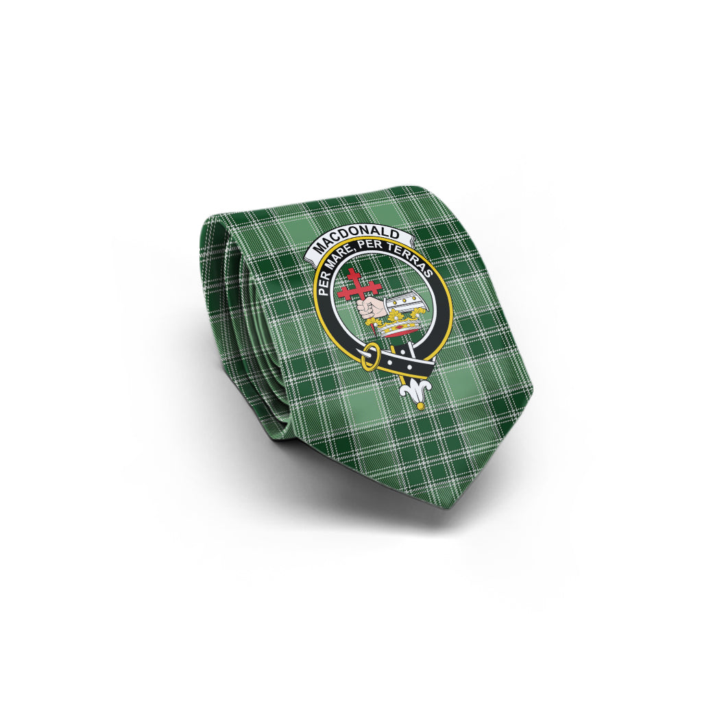 MacDonald Lord of the Isles Hunting Tartan Classic Necktie with Family Crest - Tartan Vibes Clothing