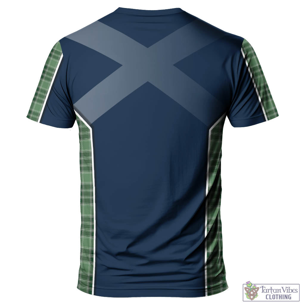 Tartan Vibes Clothing MacDonald Lord of the Isles Hunting Tartan T-Shirt with Family Crest and Scottish Thistle Vibes Sport Style