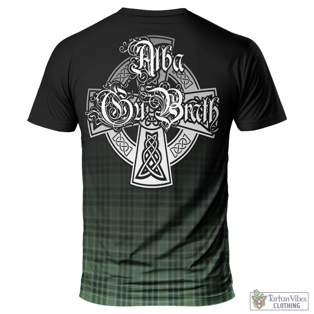 Tartan Vibes Clothing MacDonald Lord of the Isles Hunting Tartan T-Shirt Featuring Alba Gu Brath Family Crest Celtic Inspired