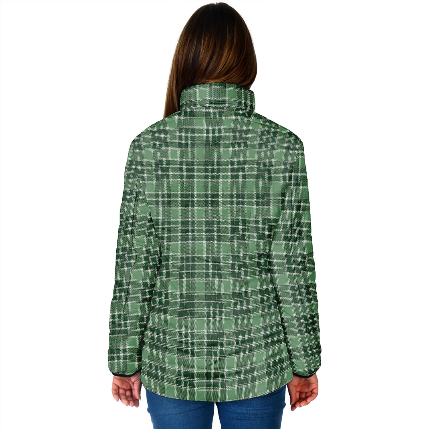 MacDonald Lord of the Isles Hunting Tartan Padded Jacket with Family Crest - Tartan Vibes Clothing