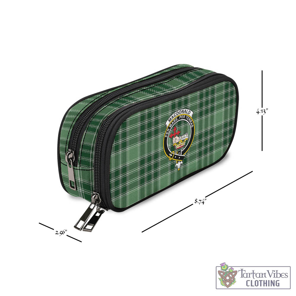 Tartan Vibes Clothing MacDonald Lord of the Isles Hunting Tartan Pen and Pencil Case with Family Crest