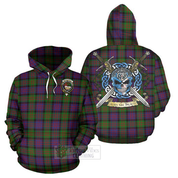 MacDonald (McDonald) Tartan Hoodie with Family Crest Celtic Skull Style