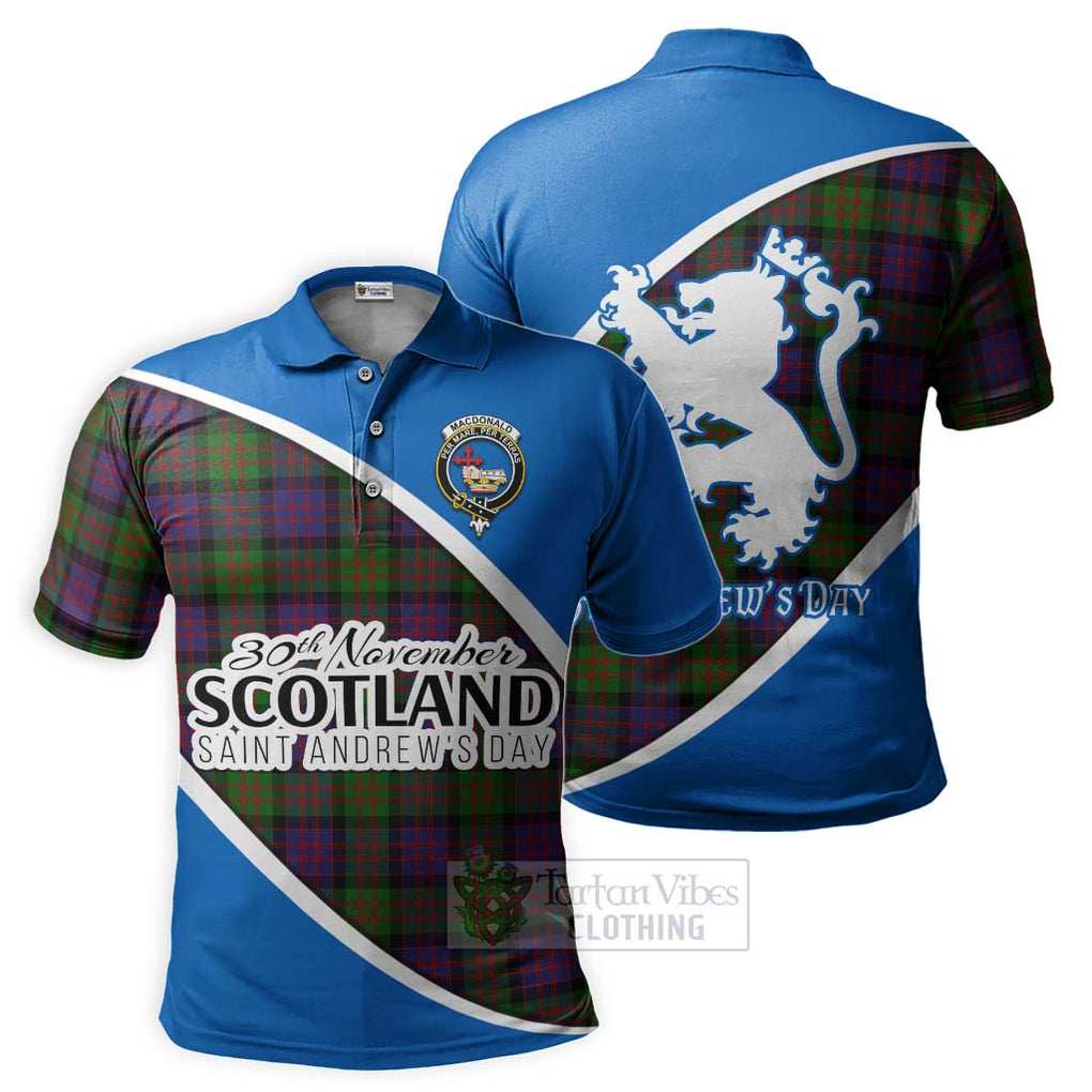 Tartan Vibes Clothing MacDonald (McDonald) Family Crest Tartan Polo Shirt Celebrate Saint Andrew's Day in Style