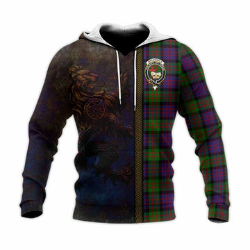 MacDonald (McDonald) Tartan Family Crest Knitted Hoodie Alba Gu Brath Be Brave Lion Ancient Style Unisex Knitted Pullover Hoodie - Tartan Vibes Clothing