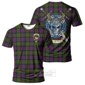 MacDonald (McDonald) Tartan T-Shirt with Family Crest Celtic Skull Style