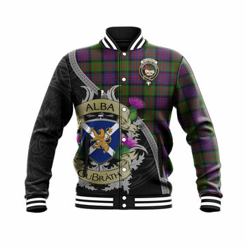 MacDonald (McDonald) Tartan Family Crest Baseball Jacket Lion Rampant Royal Thistle Shield Celtic Inspired Unisex - Tartan Vibes Clothing