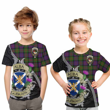 MacDonald (McDonald) Tartan Family Crest Kid T-Shirt Lion Rampant Royal Thistle Shield Celtic Inspired Youth XL Size14 - Tartan Vibes Clothing