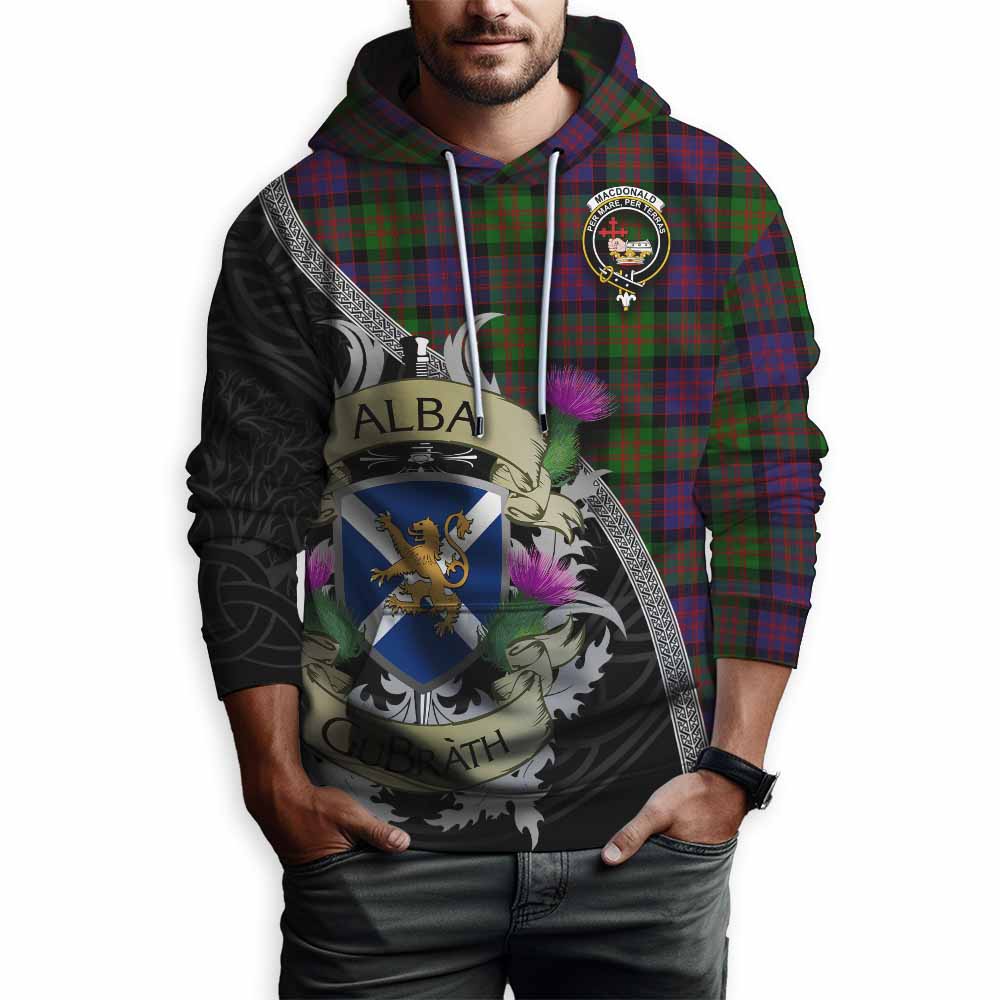 MacDonald (McDonald) Tartan Family Crest Hoodie Lion Rampant Royal Thistle Shield Celtic Inspired Pullover Hoodie - Tartan Vibes Clothing