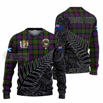 MacDonald (McDonald) Crest Tartan Knitted Sweater with New Zealand Silver Fern Half Style