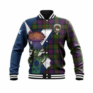 MacDonald (McDonald) Tartan Family Crest Baseball Jacket Scottish Thistle Celtic Inspired Unisex - Tartan Vibes Clothing