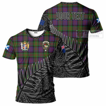 MacDonald (McDonald) Crest Tartan T-Shirt with New Zealand Silver Fern Half Style