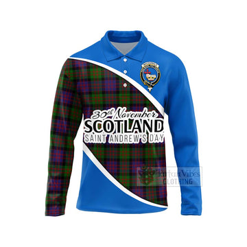 MacDonald (McDonald) Family Crest Tartan Long Sleeve Polo Shirt Celebrate Saint Andrew's Day in Style