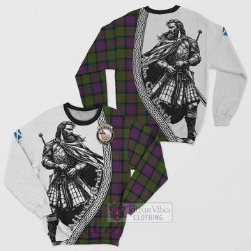 MacDonald (McDonald) Tartan Clan Crest Sweatshirt with Highlander Warrior Celtic Style