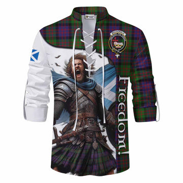 MacDonald (McDonald) Crest Tartan Ghillie Kilt Shirt Inspired by the Freedom of Scottish Warrior