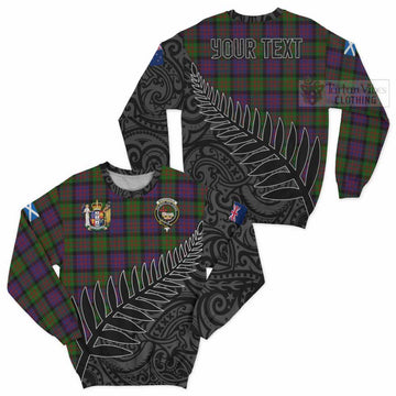 MacDonald (McDonald) Crest Tartan Sweatshirt with New Zealand Silver Fern Half Style