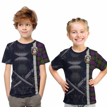 MacDonald (McDonald) Tartan Kid T-Shirt with Family Crest Cross Sword Thistle Celtic Vibes Youth XL Size14 - Tartan Vibes Clothing